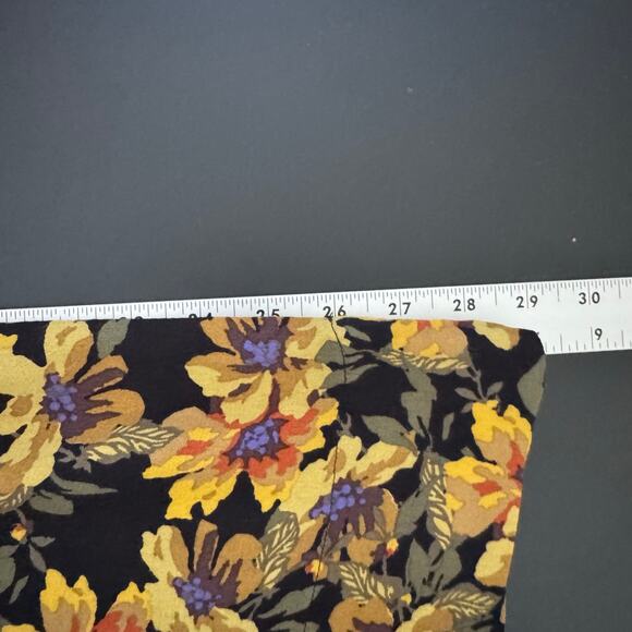 Free People Floral Wide Leg Pants Womens Size 6 Flowy Boho Festival Airy Crepe - Picture 7 of 8